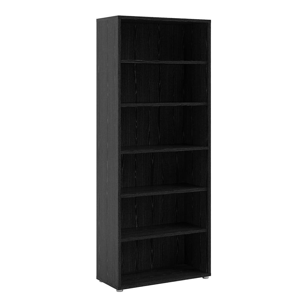 Business Pro Bookcase 5 Shelves in Black woodgrain